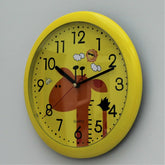 Yellow Giraffe Childrens Wall Clock - 25cm